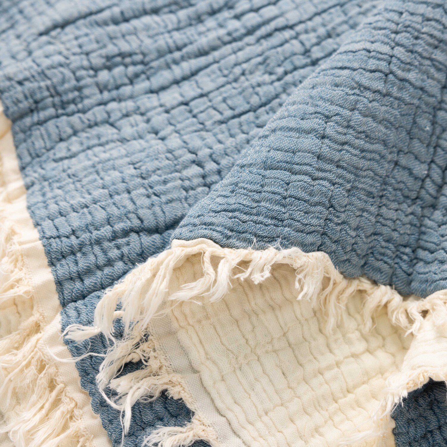 MUSLIN PREKRIVAČ (7 SLOJEVA) DENIM BLUE